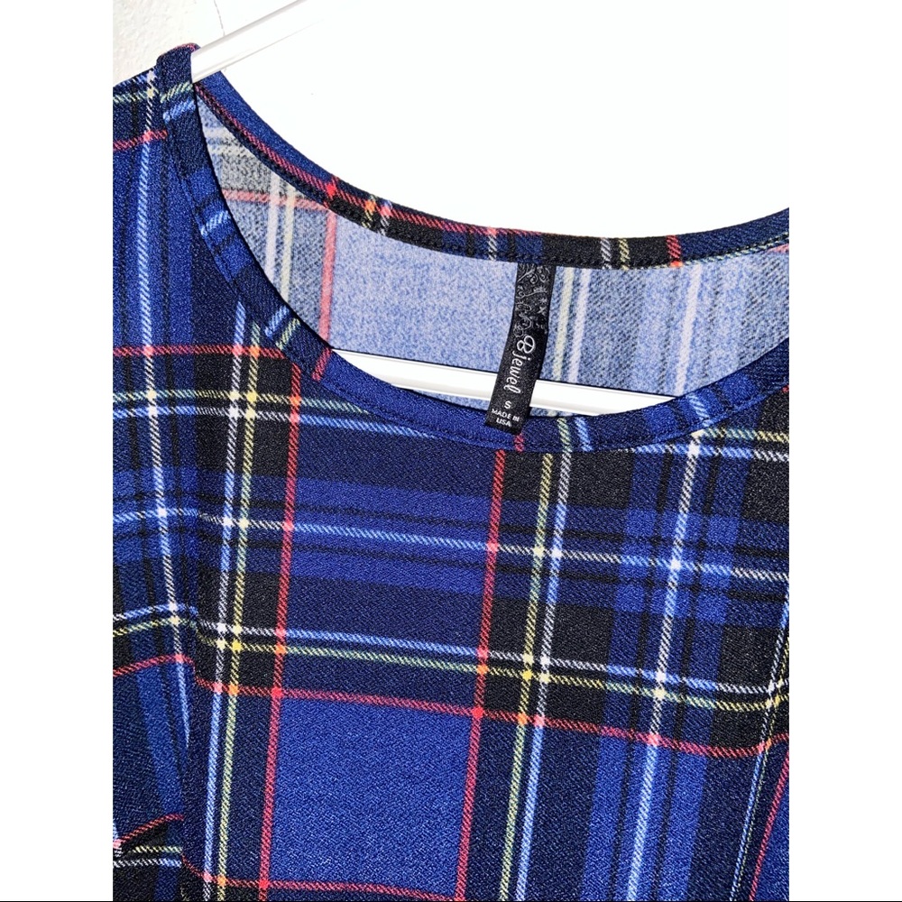 Plaid fitted dress